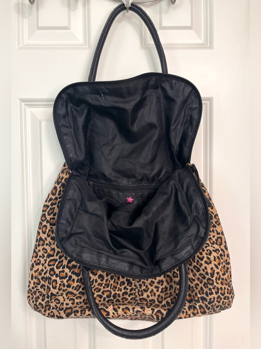 Oversized Leopard Print Tote Bag - Picture 3 of 5